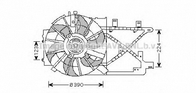 AVA QUALITY COOLING ol7516 -  Вентилятор, охлаждение двигателя